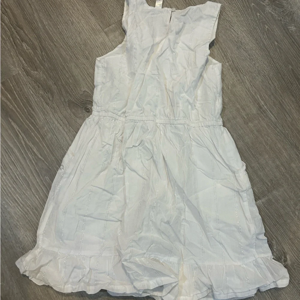 Cherokee White Floral Kids Dress size Large (10/12) with pockets